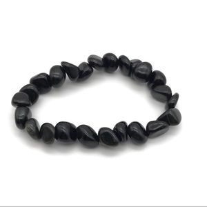 BLACK TOURMALINE RAW TUMBLED BRACELET